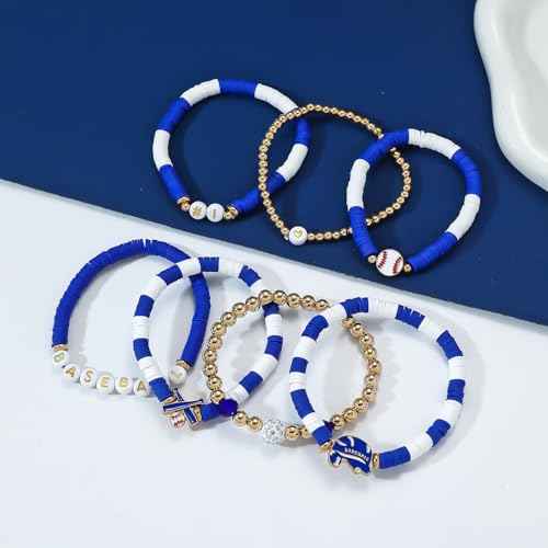 Baseball Bracelets for Women Game Day Stackable Bracelets Baseball Mom Jewelry Accesories