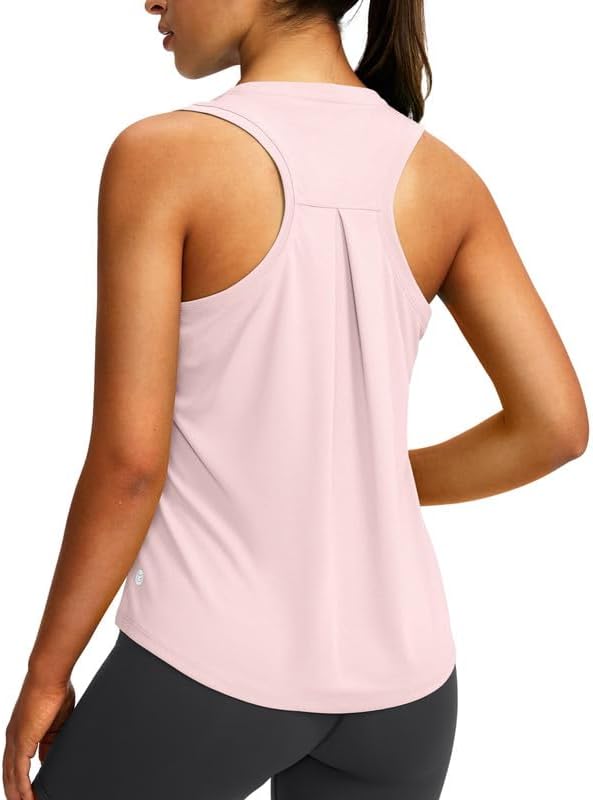 Skiennix Women's Athletic Tank Tops - Sleeveless Racerback Yoga & Gym Shirts | Loose Fit, Comfortable Design