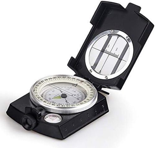 COSTIN Multifunctional Compass - High Accuracy Metal Military Compass | Waterproof & Map Measurer in Matte Black