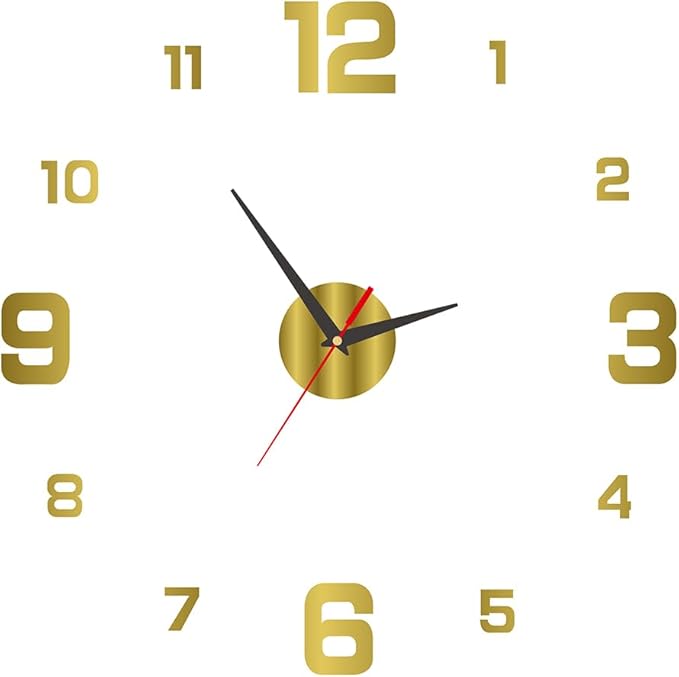 3D DIY Luminous Dial Acrylic Frameless Silent Wall Clock