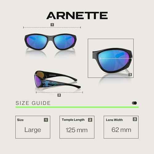 ARNETTE Ilum 2.0 AN4342 Rectangle Sunglasses for Men +BUNDLE with ACCESSORY EYEWEAR KIT