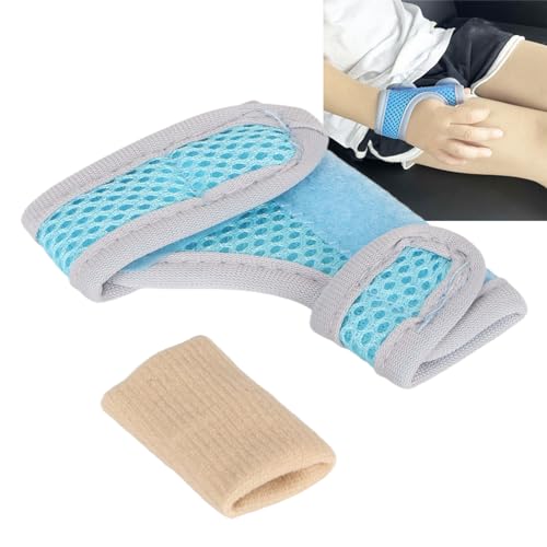 Left Hand Thumb Splint for Kids, Thumb Wrist Stabilizer, Thumb Brace Corrector, with Finger Sleeve, Joint Correction Support Brace, (s)
