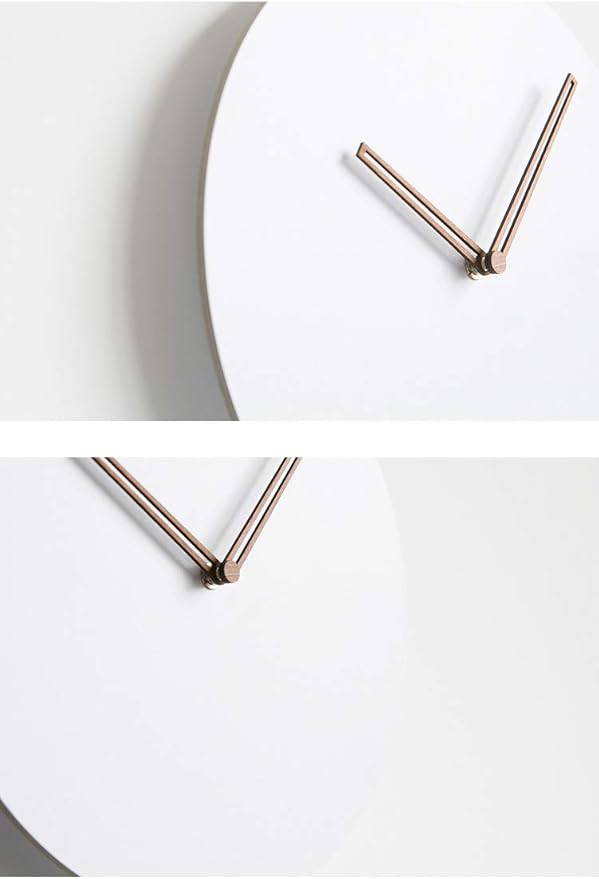 Wooden Modern Wall Clock, Minimalistic and Stylish, Walnut Hands, Silent Quartz
