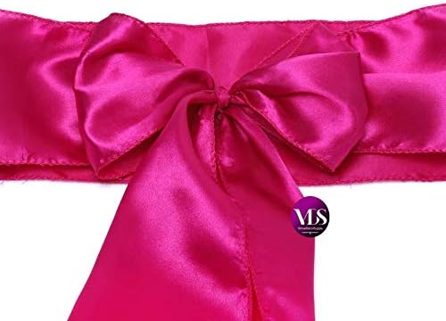 VDS Satin Chair Sashes Chair Cover Back Tie Sateen Bows Ribbon for Wedding Birthday Graduation Engagement Ceremony Event Party Banquet Venue Hotel All Dining Chair Decoration (250PC) (Magenta)