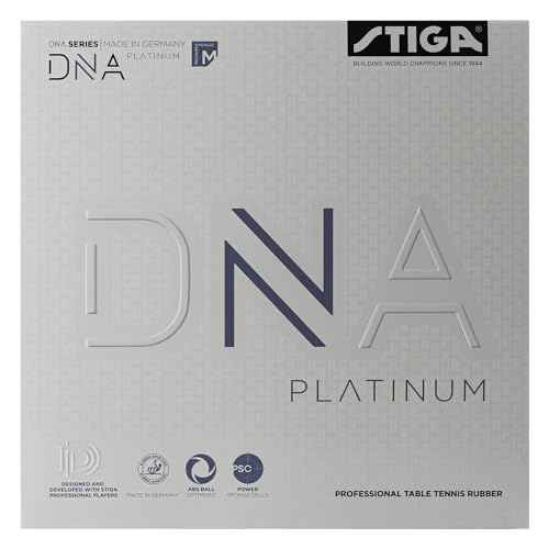 Stiga DNA Platinum M Table Tennis Rubber | Medium Hard Professional Table Tennis Sheet for Maximum Control & Powerful Spins - Full Stroke Control - Made in Germany