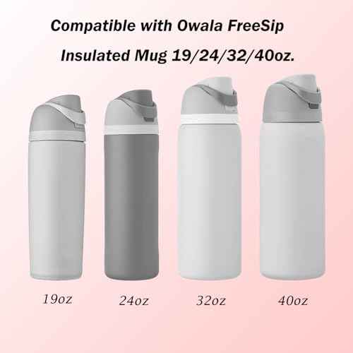 6 Pcs Replacement Gasket for Owala FreeSip 24oz 32oz, Silicone Sealing O Ring for Water Bottle Lid Compatible with Owala 19/24/32/40oz Leak Proof Silicone Seal Bottle Cap Stopper Part(Clear)