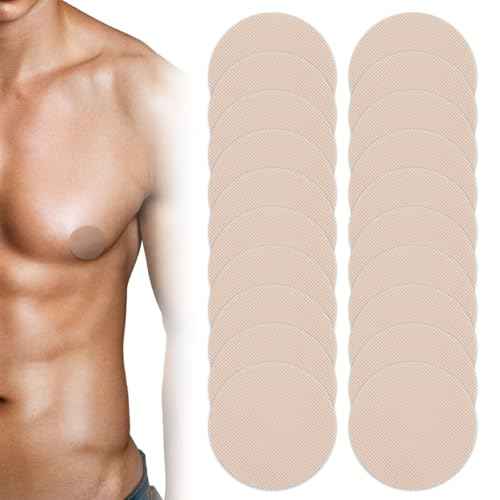 100 Pcs Disposable Nipple Covers for Men, Anti Chafing Running Nipple Patches Breathable No-Show Nipple Protector Tape for Runners Sports Gym