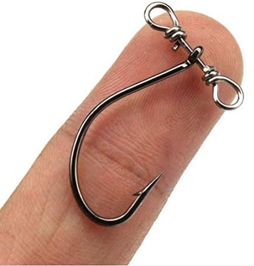 LikeFish 20pcs/Pack Drop Shot Hooks in-line Drop Shot Rig and Swivels