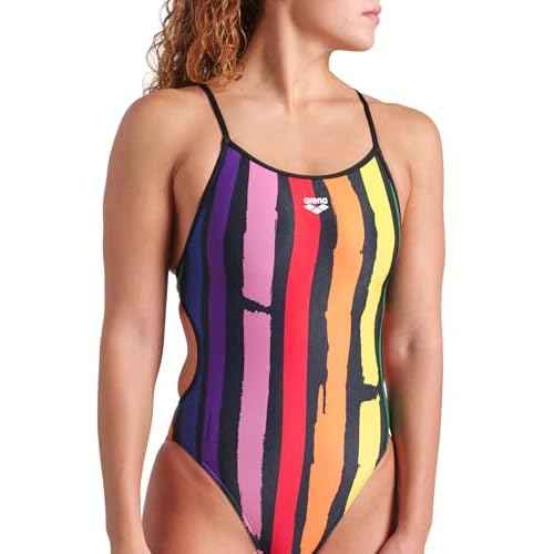 ARENA Women's Performance Painters Lace Back Athletic Sport One Piece Swimsuit