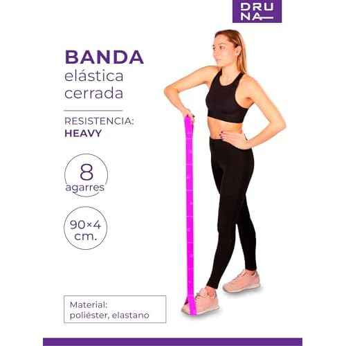 8-Loop Resistance Stretch Band ? Elastic Fitness Strap for Yoga, Pilates, Dance, Rhythmic Gymnastics & Physical Therapy