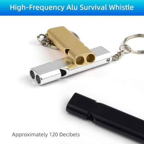 Emergency Whistles, 3-Pack Safety Survival Whistles with Lanyard Keychain, Emergency Survival Whistle Loud, Hiking Safety Whistle for Outdoor Hiking Camping Hunting Rescue Lifeguard