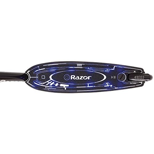 Razor Tekno Kick Scooter - Glowing Blue LED Light-Up Deck, Lightweight Steel Frame, for Kids Ages 6 and Up