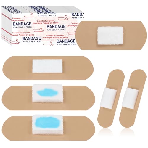 Geiserailie 100 Pcs Pressure Bandages XL for Dialysis Patients 2.83 x 1.18 Inch Pressure Adhesive Bandage Waterproof for Wound Care Absorbent Pad Thin Skin Seniors First Aid Essential