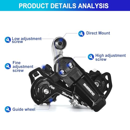 Bike Rear Derailleur RD-TY200 6/7 Speed Derailleur Direct Mount for Mountain Bicycle