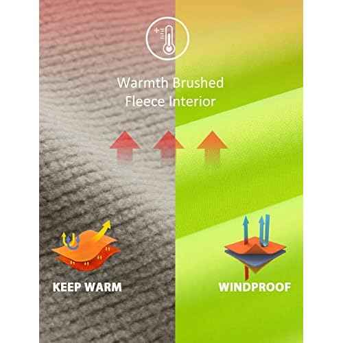 baleaf Men's Winter Jacket Windproof Softshell Thermal Warm Pockets Cycling Running Mountain Biking Cold Weather Gear