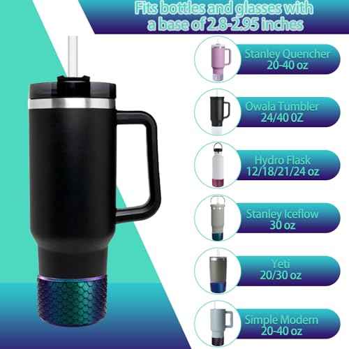 Chameleon Gradient Silicone Boots for 12-24oz Hydroflask Owala Tumblers, Anti-Slip Cup Bottom Protector Boot for Stanley Cup Accessories