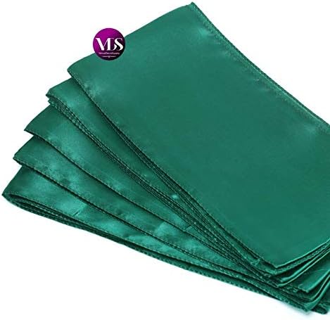 VDS Satin Chair Sashes Chair Cover Back Tie Sateen Bows Ribbon for Wedding Birthday Graduation Engagement Ceremony Event Party Banquet Venue Hotel All Dining Chair Decoration (50PC) (Emerald Green)