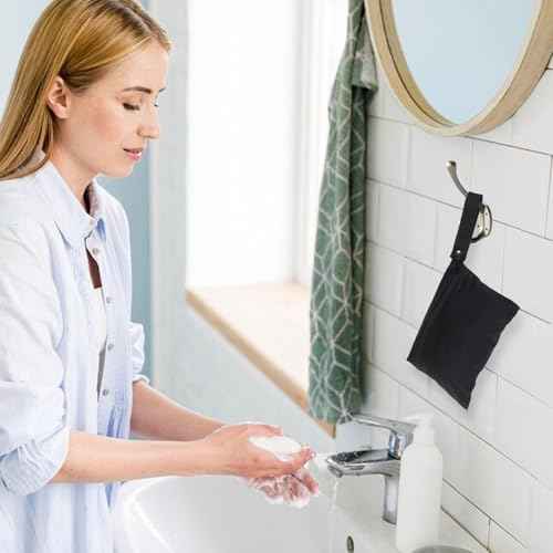 2Pcs Travel Soap Bar Bag with 2 Pcs Foaming Nets, Quick Dry Soap Pouch Bar Soaps Case for Baths or Showers Travel Portable Case Bars Cleaner Pouch Saver Pocket for Camping Enthusiasts£¨Black & Grey£©