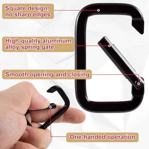 6 Pcs Key Chain Rings, Carabiner for Keys, Mini Carabiner Clip, Carabiner Keychain for Camping, Hiking Fishing Dog Tag, Purse (1.93''¡¿1.22'')