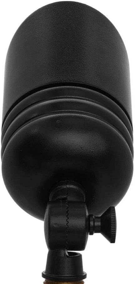 VOLT Fat Boy 12V Brass Outdoor Spotlight (Black) for Low Voltage Landscape Lighting of Yard, Lawn, Garden, Patio, Trees & House