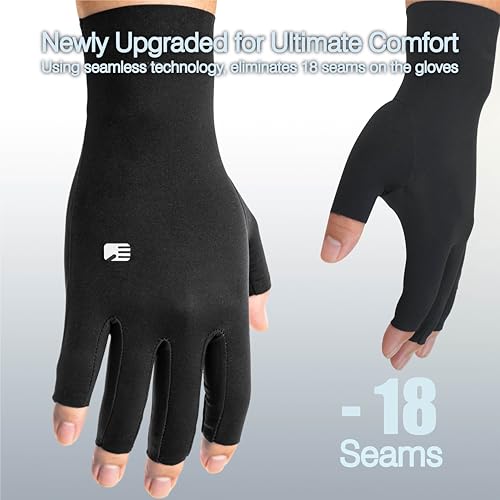 Arthritis Compression Gloves, Super Soft and Seamless Arthritis Gloves for Carpal Tunnel Pain Relief Gloves for Men & Women (M)