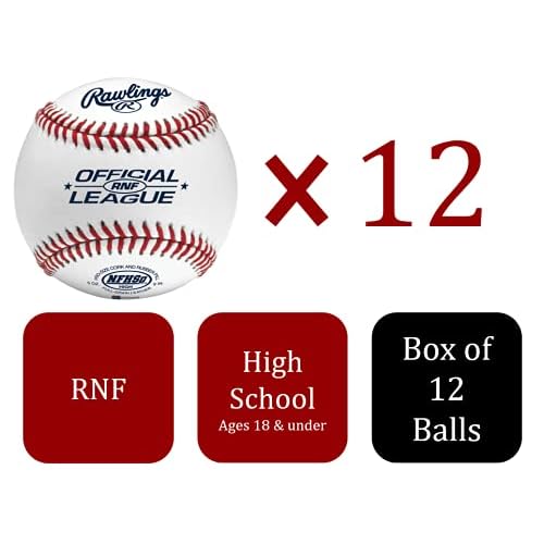 Rawlings | NFHS NOCSAE High School Baseballs | 12 Count | R100-H1 / R100-H2 / R100-H3 / RNF Options