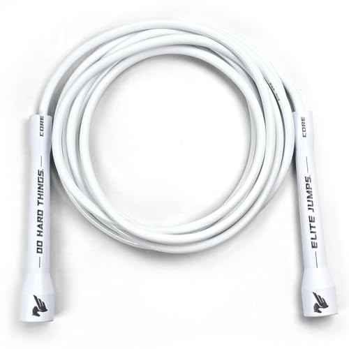 Elite Jumps | 6mm PVC Jump Ropes for Fitness | Indoor/Outdoor Adjustable Boxing Jump Rope w/Unbreakable Handles & Ultra-Durable Non-Kinking PVC | Skipping Rope for Men & Women & Boxer Rope Jump Rope