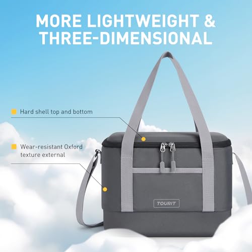 TOURIT 12L Carry Out Soft Cooler Insulated Travel Bag Lunch Cooler for Outdoor, Camping, Picnic, Travel