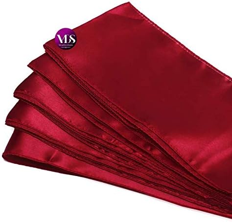 VDS Satin Chair Sashes Chair Cover Back Tie Sateen Bows Ribbon for Wedding Birthday Graduation Engagement Ceremony Event Party Banquet Venue Hotel All Dining Chair Decoration (200PC) (Apple Red)