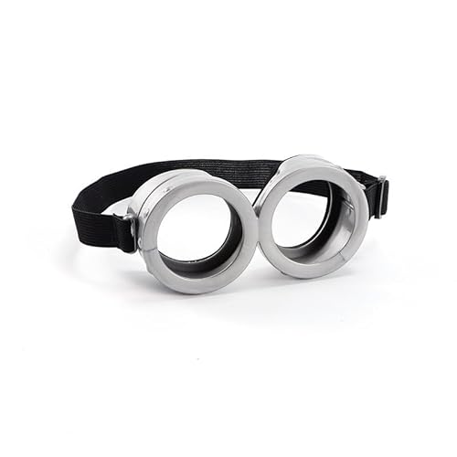 Cosplay Costume Accessories Include Vintage Steampunk Goggles, Yellow Beanie Knitted Hat, Black Gloves