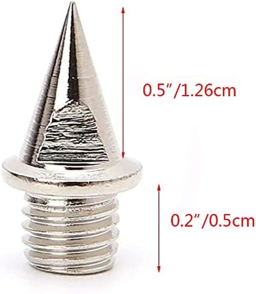 AUGSUN 120pcs Stainless Steel Track and Cross Country Spikes with Spike Wrench, Replacement Spikes for Sprint Sports Short Running Shoes