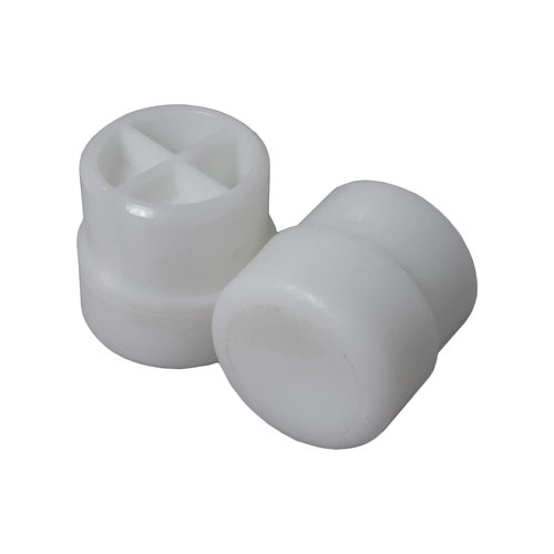 AlveyTech Plastic Tip for the Stabilizing Post - Fits the Razor Crazy Cart (V1+) - White Plastic Replacement Set for Kids E-Kart, Heavy Duty Parts for Electric Crazy Scooter Cart 2-Pack