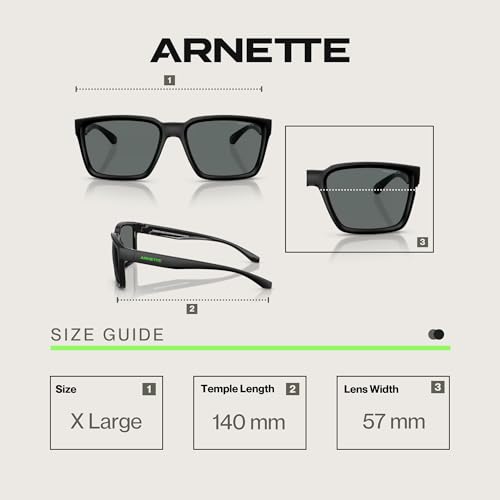ARNETTE Plot Twist AN4346 Square Sunglasses for Men +BUNDLE with ACCESSORY EYEWEAR KIT