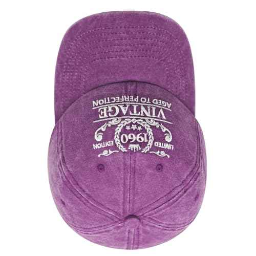 65th Birthday Gifts for Men Women, 1960 65th Birthday Decorations - Adjustable Embroidered Baseball Cap