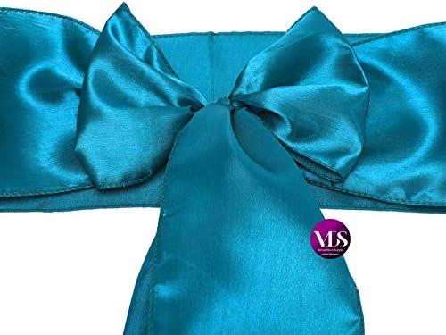 VDS Satin Chair Sashes Chair Cover Back Tie Sateen Bows Ribbon for Wedding Birthday Graduation Engagement Ceremony Event Party Banquet Venue Hotel All Dining Chair Decoration (200PC) (Dark Teal)
