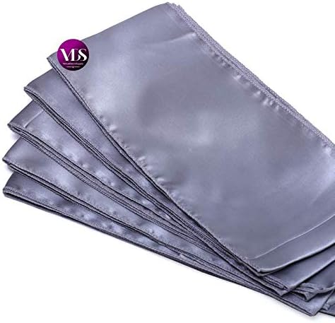 VDS Satin Chair Sashes Chair Cover Back Tie Sateen Bows Ribbon for Wedding Birthday Graduation Engagement Ceremony Event Party Banquet Venue Hotel All Dining Chair Décor (125PC)(Light Silver Grey)