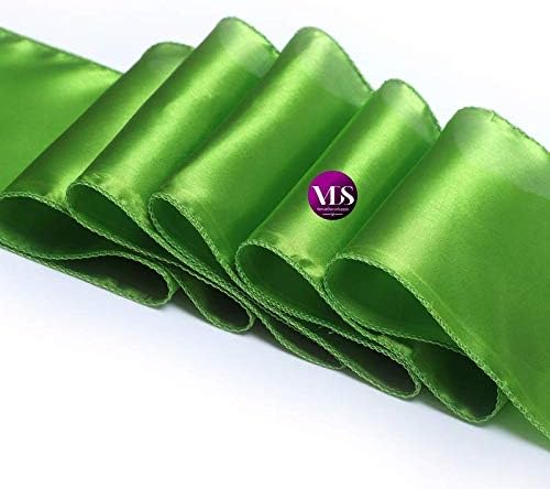 VDS Satin Chair Sashes Chair Cover Back Tie Sateen Bows Ribbon for Wedding Birthday Graduation Engagement Ceremony Event Party Banquet Venue Hotel All Dining Chair Decoration (300PC) (Parrot Green)
