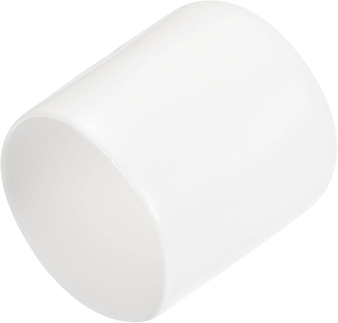 uxcell 20pcs Rubber End Caps 27mm ID Vinyl Round End Cap Cover Screw Thread Protectors White