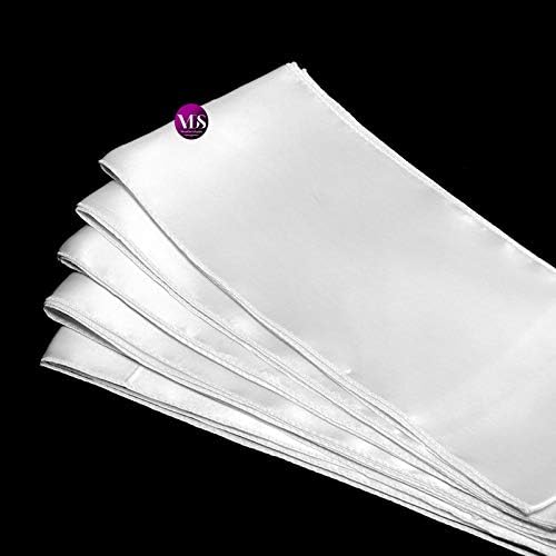VDS Satin Chair Sashes Chair Cover Back Tie Sateen Bows Ribbon for Wedding Birthday Graduation Engagement Ceremony Event Party Banquet Venue Hotel All Dining Chair Decoration (75PC) (White)