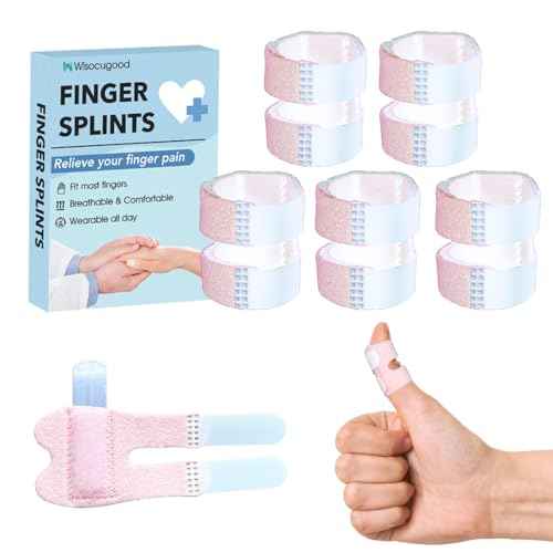 5 Pcs Thumb Finger Splint,Trigger Finger Splints,Finger Brace,Injured Mallet Finger,Broken Fingers Straightening,Pain Relief,Arthritis or Support for Fingers,Suitable for thumb, Index, Middle, Ring, Pinky Finger (Pink)