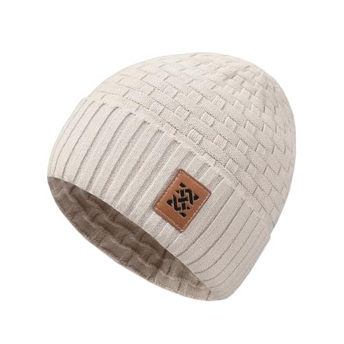 Zaitun Beanie Hats for Men and Women Winter Warm Waffle Knit Cap Comfort Thick Daily Rib Cap
