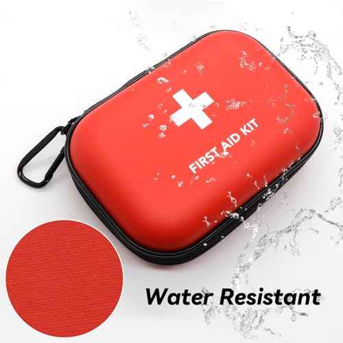 Faylapa Home Car Empty First Aid Bag, 6.2x4.7x1.9 inches Camping Waterproof Case for Travel, Boat, Office, Sports, Hiking, Outdoor (Bag Only)