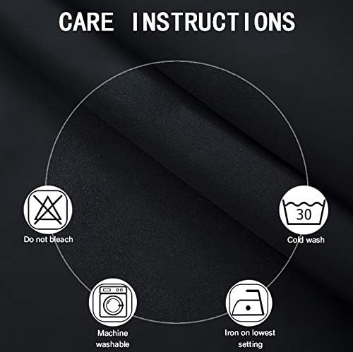LEMOMO Black Blackout Curtains 52 x 63 Inch Length/Set of 2 Curtain