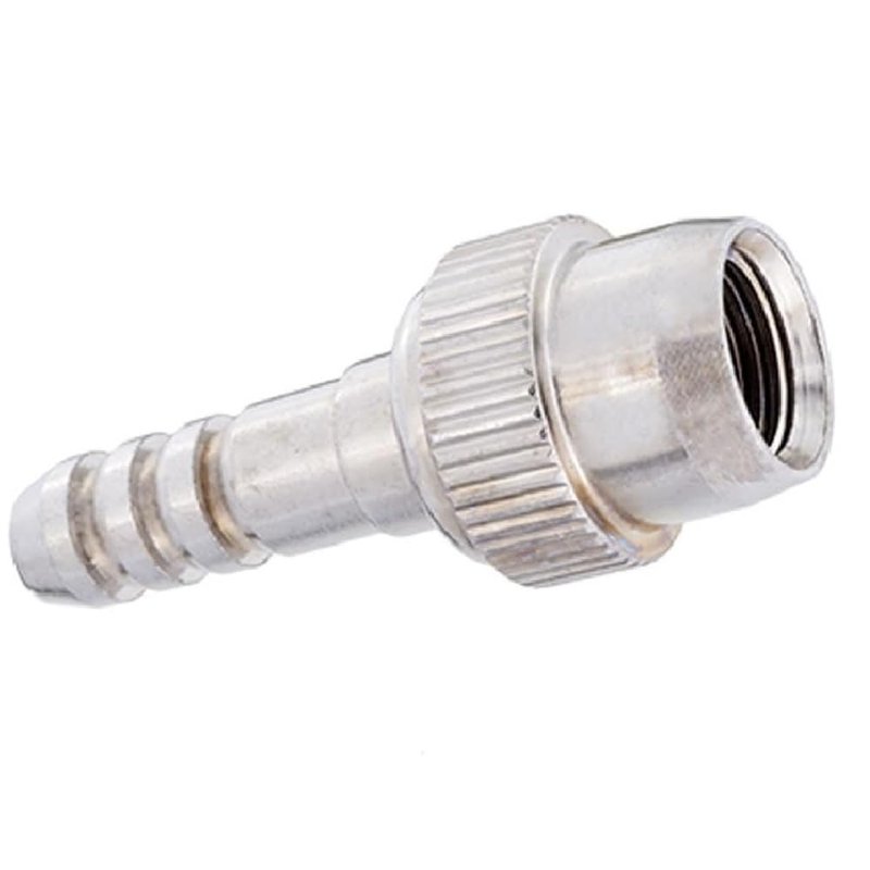 Silca Thread-on Schrader Chuck | 1/4" Hose Barb Universal fit for Most Hand Pumps Bike Pumps with Rubber Hose