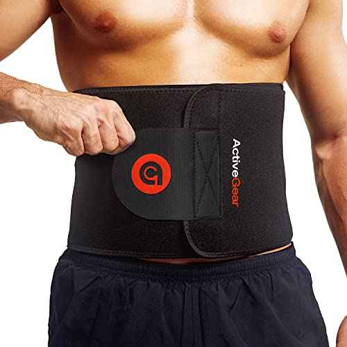 ActiveGear Premium Waist Trimmer & Trainer Belt for Men and Women - Sweat-Enhancing Slimming Wrap for Stomach, Adjustable Fit