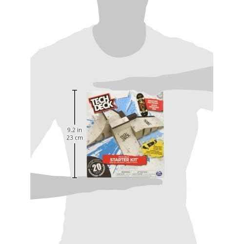 TECH DECK Starter Kit, Customizable Ramp Set with Exclusive Pro Fingerboard and Trainer Clips, Kids Toys for Boys and Girls Ages 6 and up