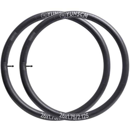 26" Bike Tubes 26x1.75/1.95/2.0/2.10/2.125 AV Schrader Valve 26" Bicycle Tubes Compatible with 26 x 1.75 26 x 1.95 26 x 2.0 26 x 2.10 26 x 2.125 Mountain Bike Tire Tubes-2-PCS