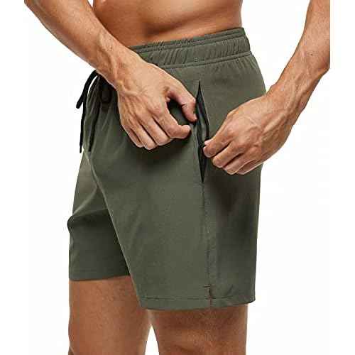 Tyhengta Men's Swim Trunks Quick Dry Beach Shorts with Zipper Pockets and Mesh Lining