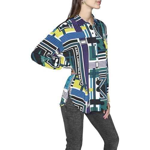 KARL LAGERFELD Women's Soft Long Sleeve Blouse