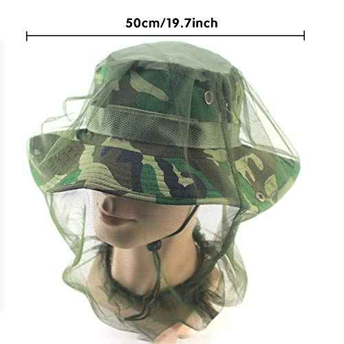 Cuayaes 3Pcs Premium Head Net Face Mesh, Mosquito Hat Mask Head Cover for Camping Hiking Fishing Climbing, Protecting from Bee Mosquito Gnats